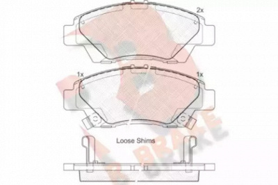 R BRAKE rb1906 -  Комплект тормозных колодок, дисковый тормоз